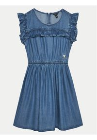 Guess Sukienka jeansowa J4GK02 D5C70 Granatowy Regular Fit. Kolor: niebieski. Materiał: wiskoza