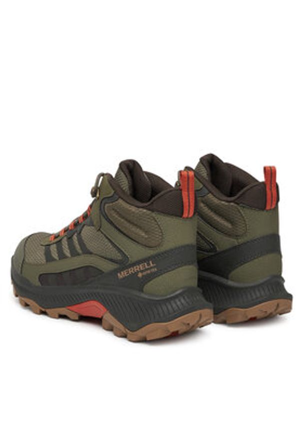 Merrell Trekkingi Speed Strike 2 Mid GORE-TEX J037819 Zielony. Kolor: zielony. Materiał: materiał. Technologia: Gore-Tex. Sport: turystyka piesza