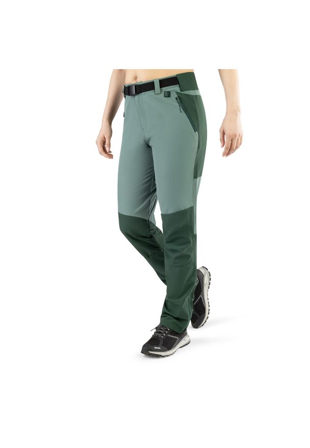 Spodnie trekkingowe damskie Viking Bamboo Sequoia Lady. Kolor: niebieski, zielony, wielokolorowy. Sezon: lato. Sport: turystyka piesza