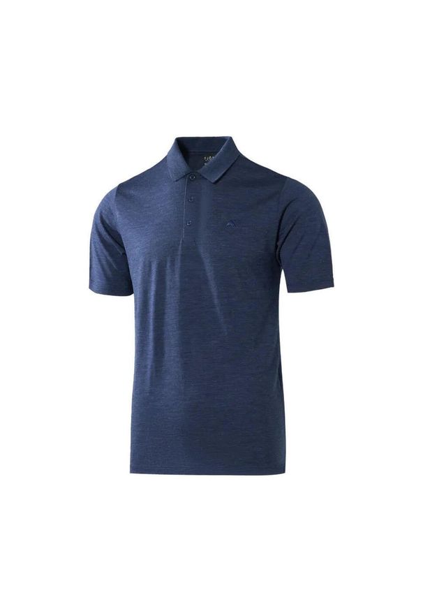 FJORK MERINO - Koszulka polo Rigi Merino. Typ kołnierza: polo. Kolor: niebieski. Materiał: wełna
