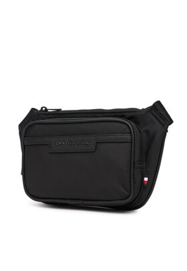 TOMMY HILFIGER - Tommy Hilfiger Saszetka nerka Th Repreve Bumbag AM0AM13467 Czarny. Kolor: czarny. Materiał: materiał