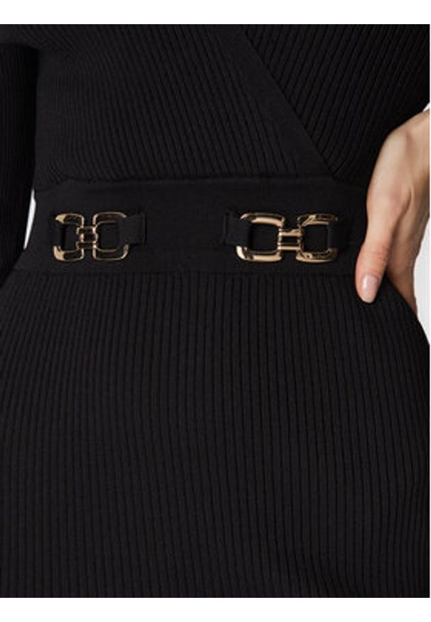 Morgan Sukienka koktajlowa 222-RMBIZ Czarny Slim Fit. Kolor: czarny. Materiał: syntetyk. Styl: wizytowy