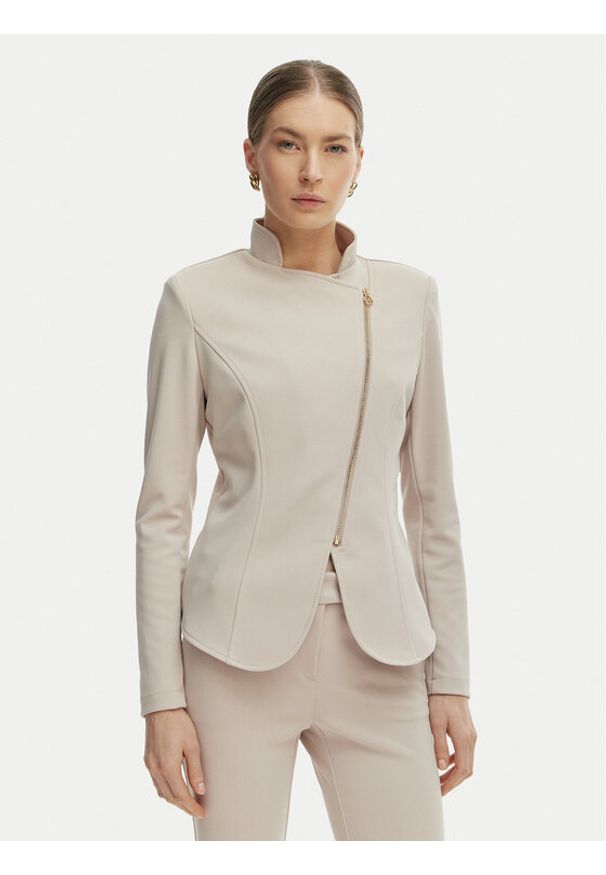 Rinascimento Marynarka CFC0127901003 Beżowy Slim Fit. Kolor: beżowy. Materiał: syntetyk