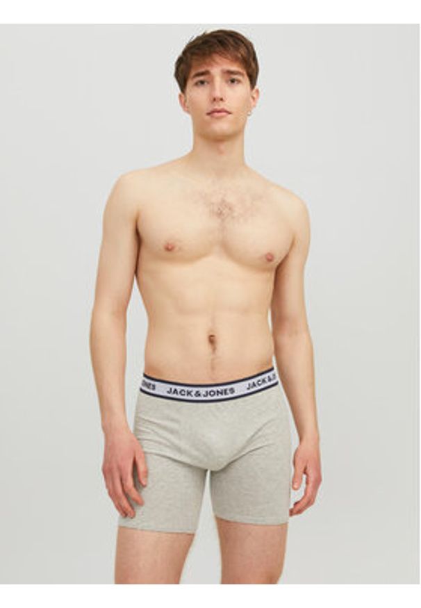 Jack & Jones Komplet 3 par bokserek 12229576 Kolorowy. Materiał: bawełna. Wzór: kolorowy