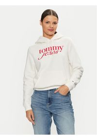 Tommy Jeans Bluza DW0DW20170 Écru Regular Fit. Materiał: bawełna