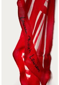 Lauren Ralph Lauren - Szal. Kolor: czerwony. Materiał: tkanina, jedwab #2