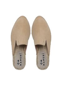 Manebi Espadryle Suede Mules M 1.1 M0 Beżowy. Kolor: beżowy. Materiał: zamsz, skóra