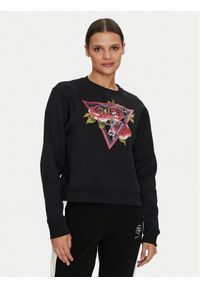 Guess Bluza W4YQ26 K9Z21 Czarny Regular Fit. Kolor: czarny. Materiał: syntetyk, bawełna
