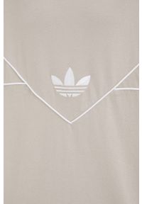 adidas Originals t-shirt bawełniany kolor beżowy. Kolor: beżowy. Materiał: bawełna #4