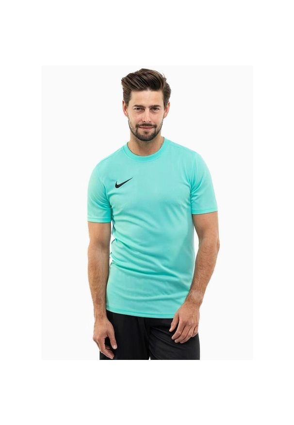 Koszulka treningowa męska Nike Park Vii. Kolor: niebieski, zielony, wielokolorowy. Długość rękawa: krótki rękaw. Długość: krótkie. Sport: piłka nożna
