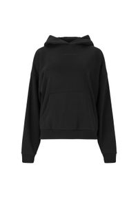 Bluza damska z kapturem Athlecia Ruthie. Typ kołnierza: kaptur. Kolor: czarny. Materiał: bawełna, poliester. Sport: fitness