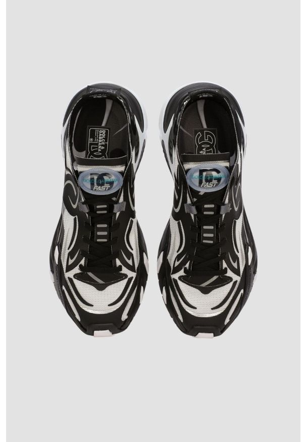 Dolce and Gabbana - DOLCE & GABBANA Czarne sneakersy Fast, Rozmiar 45. Kolor: czarny