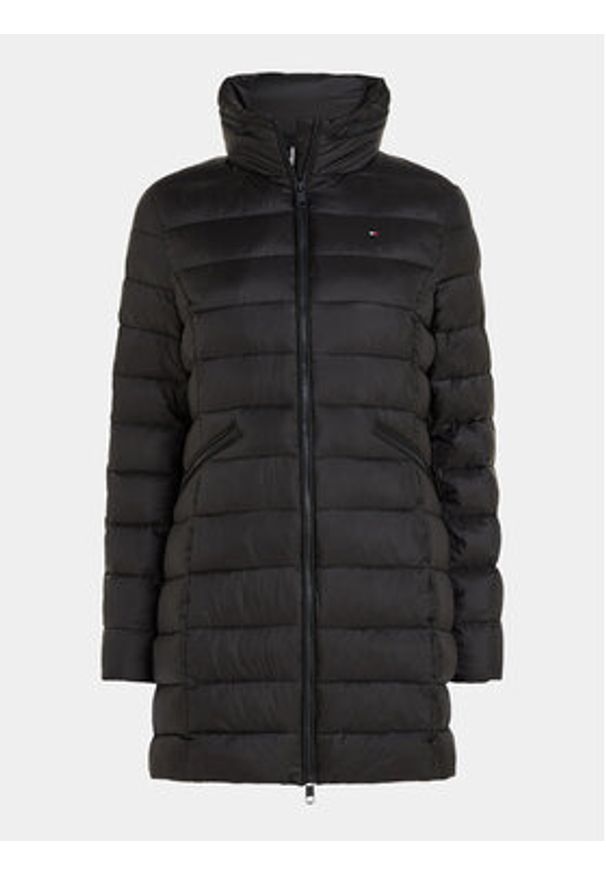 TOMMY HILFIGER - Tommy Hilfiger Płaszcz zimowy WW0WW39221 Czarny Regular Fit. Kolor: czarny. Materiał: syntetyk. Sezon: zima