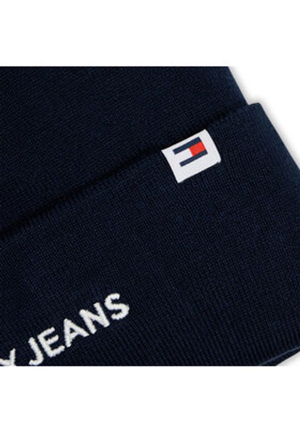 Tommy Jeans Czapka Linear Logo AW0AW15843 Granatowy. Kolor: niebieski. Materiał: syntetyk