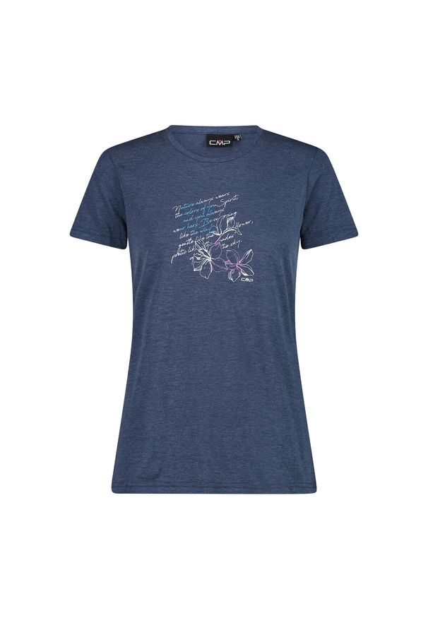 Koszulka damska CMP. Kolor: niebieski, wielokolorowy, różowy. Materiał: materiał, tkanina. Sport: turystyka piesza