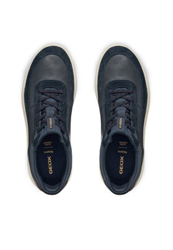 Geox Sneakersy U Spherica Plus U56MPA 08522 CF44K Granatowy. Kolor: niebieski. Materiał: zamsz, skóra