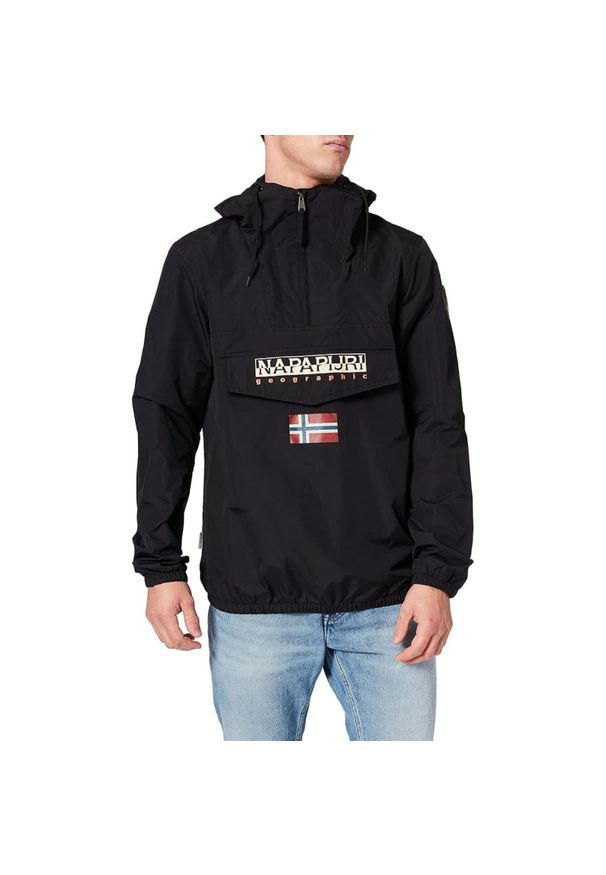 Kurtka turystyczna męska Napapijri Shade Sum. Kolor: czarny. Materiał: poliamid. Sport: turystyka piesza