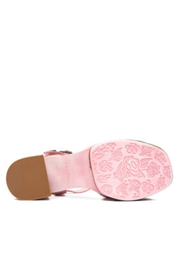 Laura Vita Sandały Noao 01 Różowy. Kolor: różowy. Materiał: skóra, zamsz