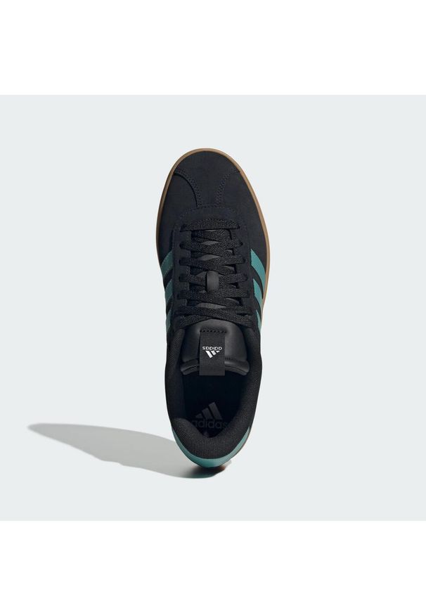 Adidas - Buty VL Court 3.0. Kolor: wielokolorowy, czarny, niebieski, szary. Materiał: skóra