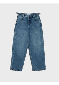 Sinsay - Jeansy wide leg z efektem sprania - szary. Kolor: szary #1