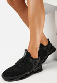 Born2be - Czarne Sneakersy Forgann. Kolor: czarny. Materiał: materiał, guma. Szerokość cholewki: normalna. Wzór: aplikacja #3