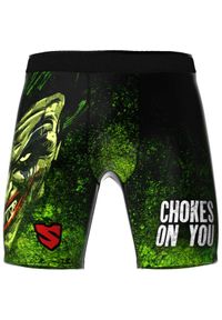 SMMASH - Spodenki do Vale Tudo męskie Smmash Pro The Choker. Kolor: wielokolorowy, zielony, czarny