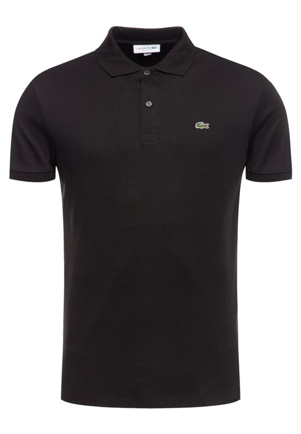 Lacoste Polo DH2050 Czarny Regular Fit. Typ kołnierza: polo. Kolor: czarny. Materiał: bawełna