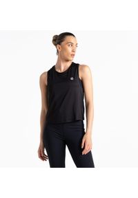 DARE 2B - Damski top sportowy Meditate. Kolor: czarny. Materiał: materiał, elastan, poliester. Sport: joga i pilates, turystyka piesza, taniec