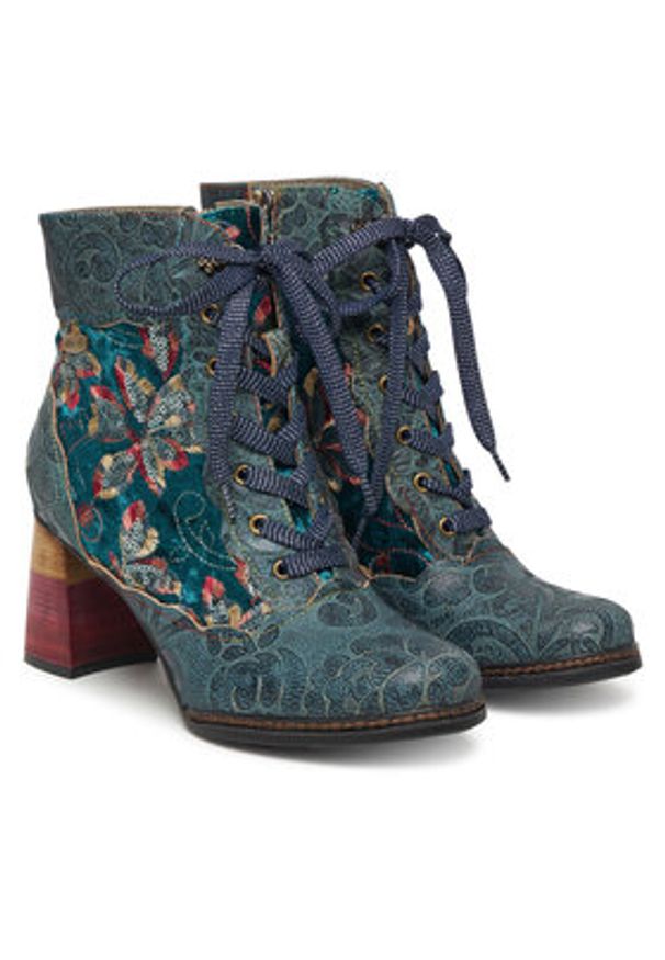 Laura Vita Trzewiki Idcano 06 Turkusowy. Kolor: turkusowy. Materiał: materiał