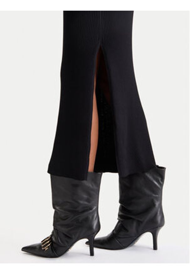 Hugo - HUGO Sukienka dzianinowa Sharry 50542620 Czarny Slim Fit. Kolor: czarny. Materiał: wiskoza