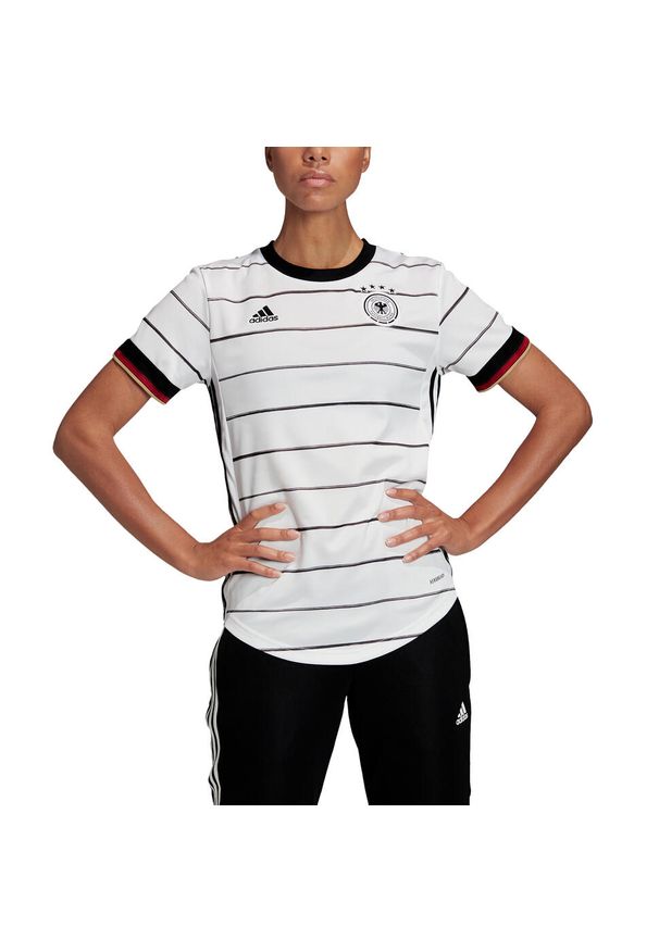 Adidas - Koszulka domowa dla kobiet Allemagne 2020. Kolor: biały. Sport: piłka nożna