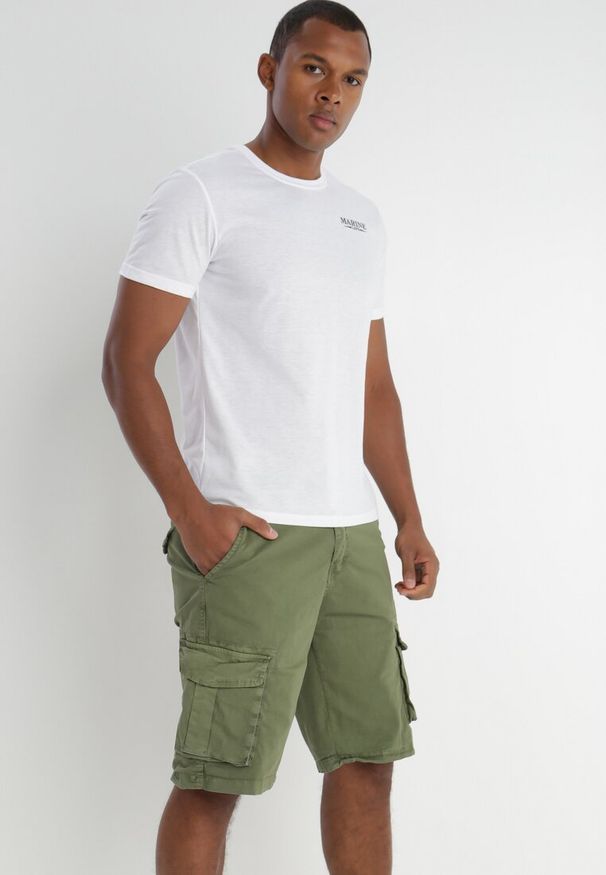 Born2be - Ciemnozielone Szorty Hypsenope. Kolor: zielony. Materiał: bawełna, tkanina