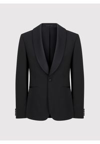 Pako Lorente - PAKO LORENTE - Smokingowa marynarka z poszerzonymi klapami szalowymi. Materiał: wełna. Styl: młodzieżowy #5