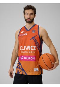 4f - 4F Koszulka meczowa replika domowa z sezonu 2025/26 męska 4F x GTK Gliwice - pomarańczowa S. Kolor: pomarańczowy. Materiał: materiał. Wzór: nadruk #1