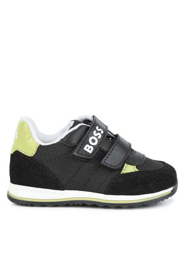 BOSS - Boss Sneakersy J09201 M Czarny. Kolor: czarny. Materiał: materiał