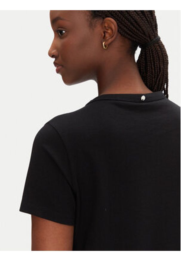 BOSS T-Shirt C_Elogo_21 50540260 Czarny Slim Fit. Kolor: czarny. Materiał: bawełna