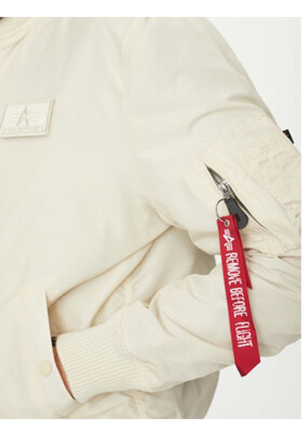 Alpha Industries Kurtka bomber Ma-1 196108 Beżowy Regular Fit. Kolor: beżowy. Materiał: syntetyk
