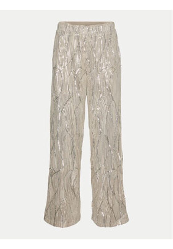 Vero Moda Spodnie materiałowe Ellen 10319016 Beżowy Straight Fit. Kolor: beżowy. Materiał: syntetyk