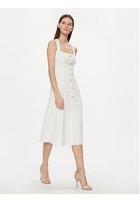 Nissa Sukienka koktajlowa RC14788 Biały Slim Fit. Kolor: biały. Materiał: syntetyk. Styl: wizytowy #6