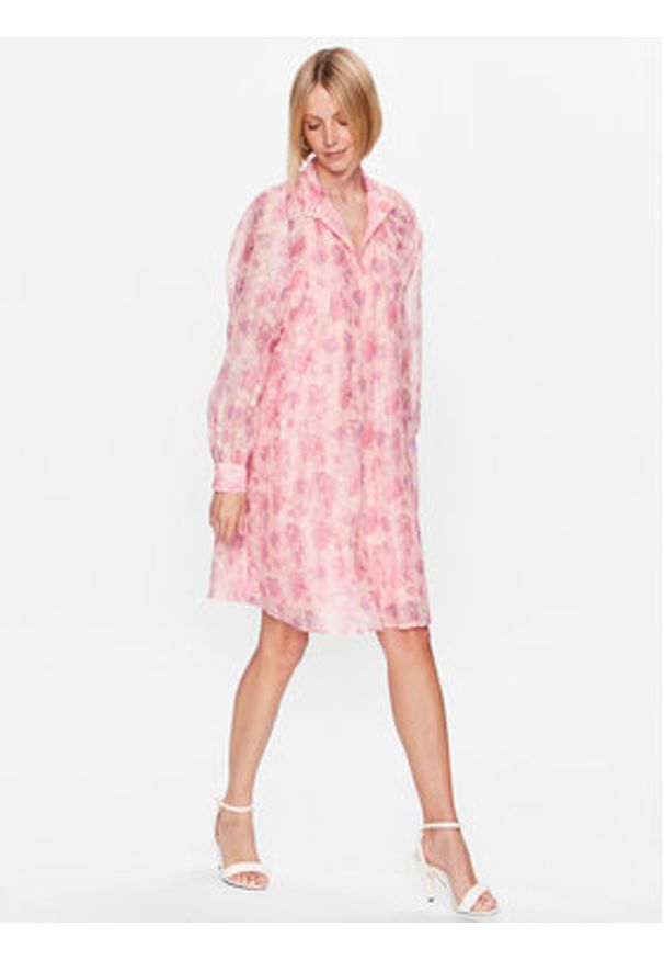 Bruuns Bazaar Sukienka koszulowa Pihilina BBW3255 Różowy Regular Fit. Kolor: różowy. Materiał: syntetyk. Typ sukienki: koszulowe