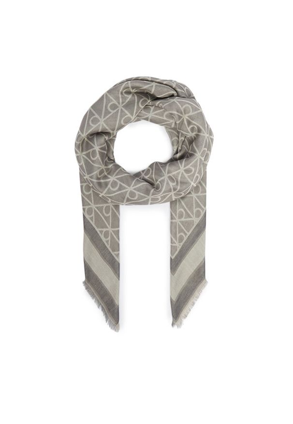 Calvin Klein Chusta Emblem Aop Jacquard Square Scarf LV04F8080G Granatowy. Kolor: niebieski