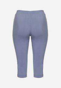 Born2be - Niebieskie Spodnie z Wiskozą Ozdobione Kieszeniami Liranta. Okazja: na co dzień. Kolor: niebieski. Materiał: wiskoza. Wzór: aplikacja. Styl: klasyczny, casual #5