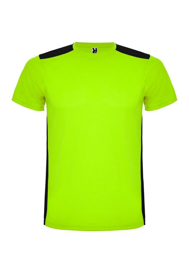 ROLY - Koszulka Sportowa Z Krótkim Rękawem Dla Dorosłych Unisex Detroit. Kolor: czarny, wielokolorowy, zielony. Długość rękawa: krótki rękaw. Długość: krótkie. Sport: turystyka piesza