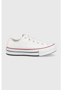 Converse tenisówki CHUCK TAYLOR kolor biały. Nosek buta: okrągły. Zapięcie: sznurówki. Kolor: biały. Materiał: guma