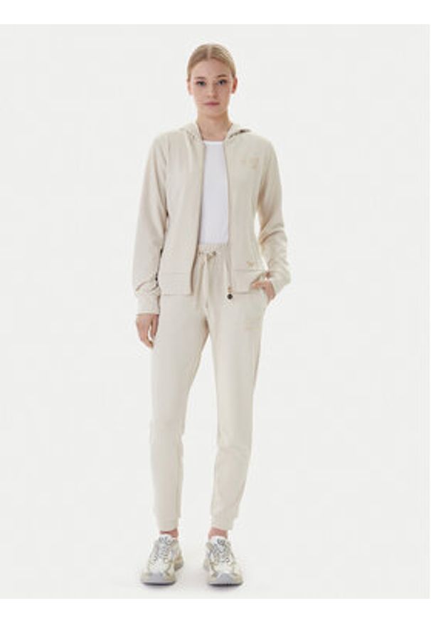 EA7 Emporio Armani Bluza 7W001044 AF12482 U1088 Beżowy Regular Fit. Kolor: beżowy. Materiał: syntetyk