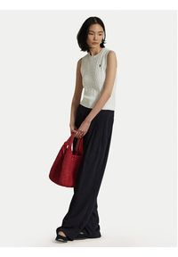 Polo Ralph Lauren Sweter 211971882001 Biały Slim Fit. Typ kołnierza: polo. Kolor: biały. Materiał: bawełna #4