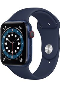 APPLE - Smartwatch Apple Watch Series 6 GPS + Cellular 44mm Blue Alu Navy Sport Granatowy (M09A3WB/A). Rodzaj zegarka: smartwatch. Kolor: niebieski. Styl: sportowy #1