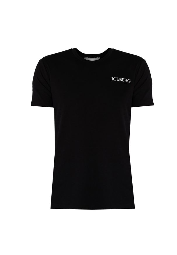 Iceberg T-Shirt "C-Neck" | F0256307 | Mężczyzna | Czarny. Okazja: na co dzień. Kolor: czarny. Materiał: bawełna. Styl: klasyczny, elegancki, casual
