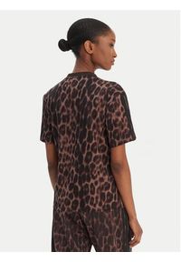 Adidas - adidas T-Shirt Seasonal Essentials Leopard Print JZ0200 Brązowy Regular Fit. Kolor: brązowy. Materiał: bawełna. Wzór: nadruk #4
