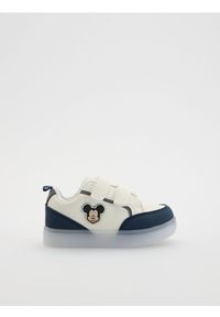 Reserved - Buty Mickey Mouse - złamana biel. Materiał: materiał. Wzór: motyw z bajki